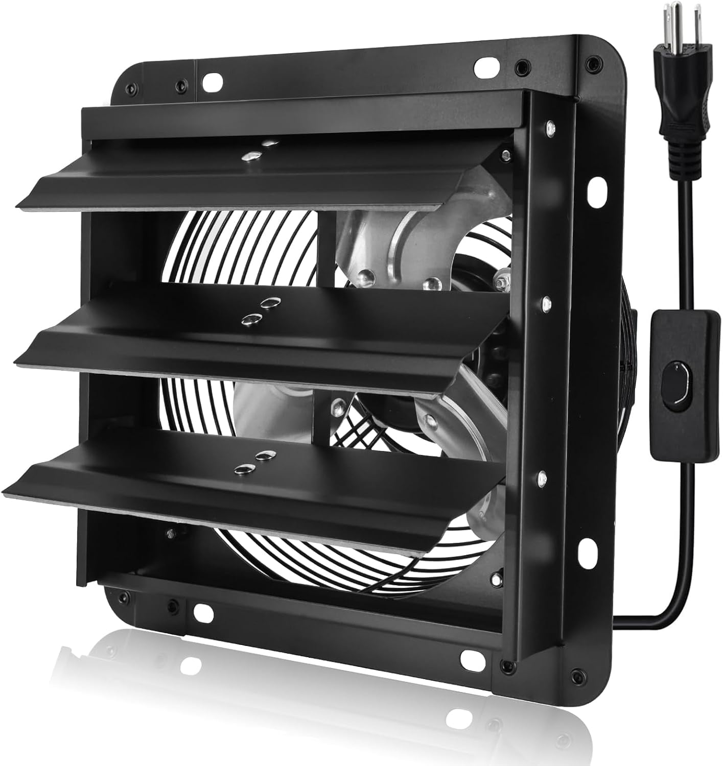 7 Inch Wall Shutter Exhaust Fan, Kitchen Exhaust Fan with ON/OFF Switch ...