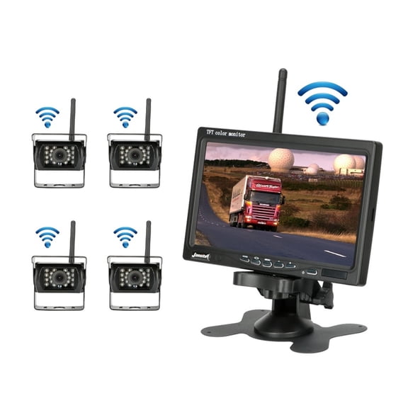 7 Inch Wireless Car Monitor Screen 18 Infrared Lights Night Vision Reverse Vehicle Reversing Camera Screen For Truck RV ,Driving Gear