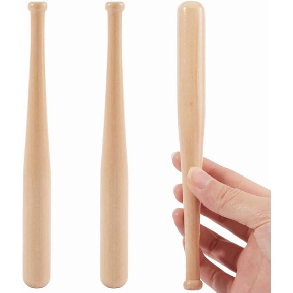 7 Inch Wooden Baseball Bat Unfinished Mini DIY Craft Project Keychain Action Figures Party Favors Beige DIY