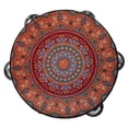 thumbnail image 1 of 7-Inch Wooden Handheld Tambourine with Double Row 10 Metal Jingles - Musical Percussion Instrument for Kids, Adults, Church, KTV, Parties, 1 of 6