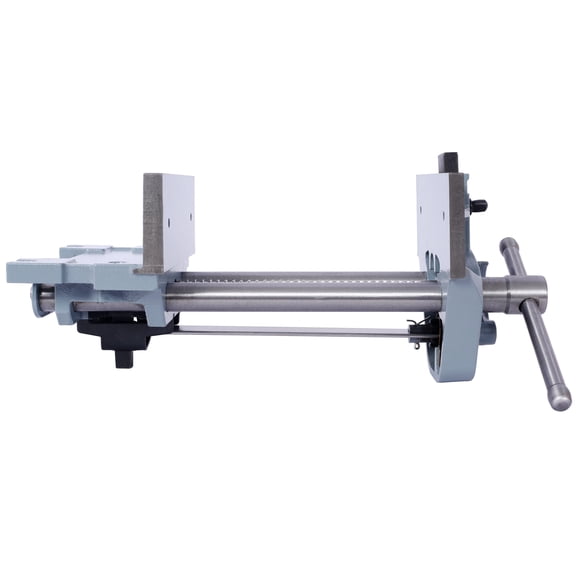 7 Inch Woodworking Vise with Quick Release Lever for Rapid Adjustments, Heavy-Duty Cast Iron Bench Vise for Workbench, Gray Steel Slide Rods, Ideal for Hobbyists and Professionals, Includes Tommy Bar
