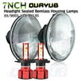 thumbnail image 1 of 7 Inch led GLASS Headlight Round, ORIGINAL CLASSIC LOOK conversion Chrome pair, 1 of 12