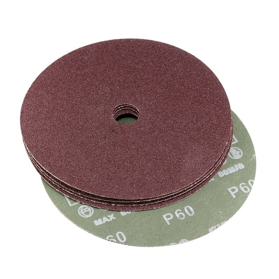 Uxcell 60 Grit Oxide Resin Discs Center Hole Sanding Grinding Discs Aluminum Brown 5Pcs