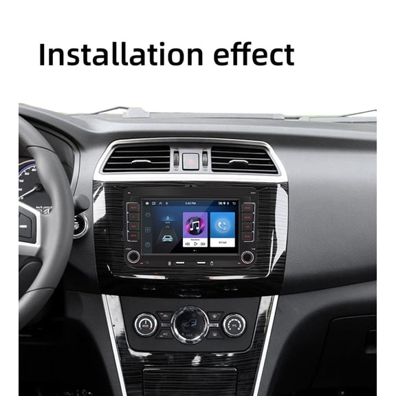7 Inches Car GPS Navigation Android 12 WiFi Bluetooth 5.1 Player 2GB+64GB for Vlkswagen RDS Radio Wired and Wireless with Carplay and Android Auto Player Steering Wheel Control Driving Recorder