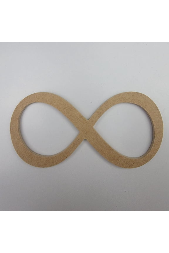 7" Infinity Symbol, Unfinished MDF Art Shape by Wooden Craft Cutouts