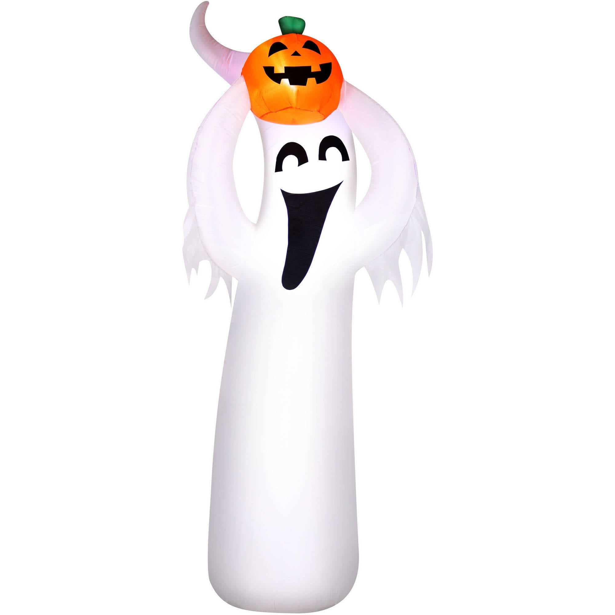 7' Inflatable Ghost and Pumpkin - Walmart.com
