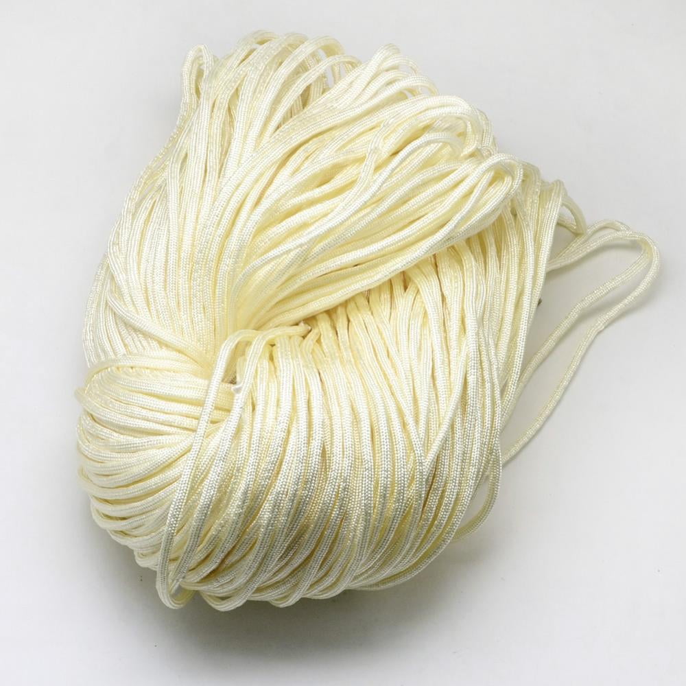 7 Inner Cores Polyester & Spandex Cord Ropes Solid Color for Rope Bracelets Making Old Lace 4~5mm about 109.36 yards(100m)/bundle 420~500g/bundle 1Bundle
