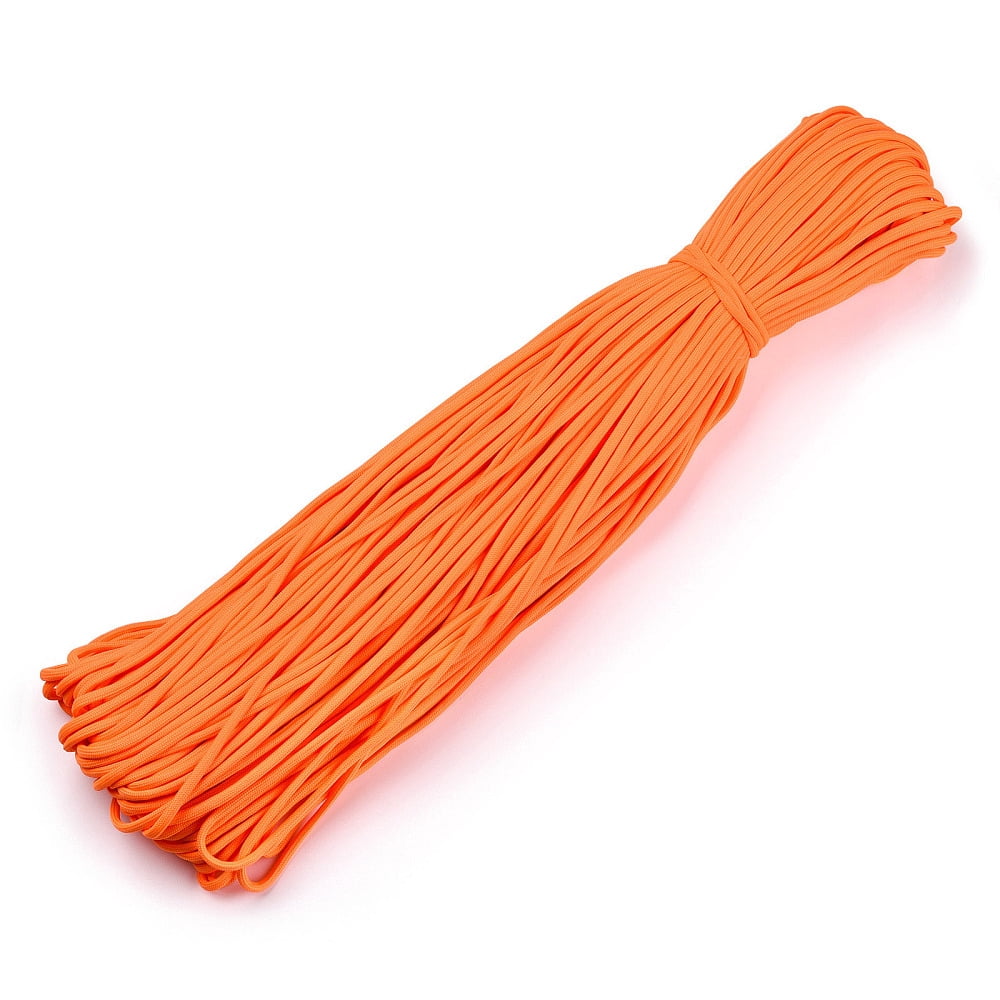 7 Inner Cores Polyester & Spandex Cord Ropes Solid Color for Rope Bracelets Making Coral 4~5mm about 109.36 yards(100m)/bundle 420~500g/bundle