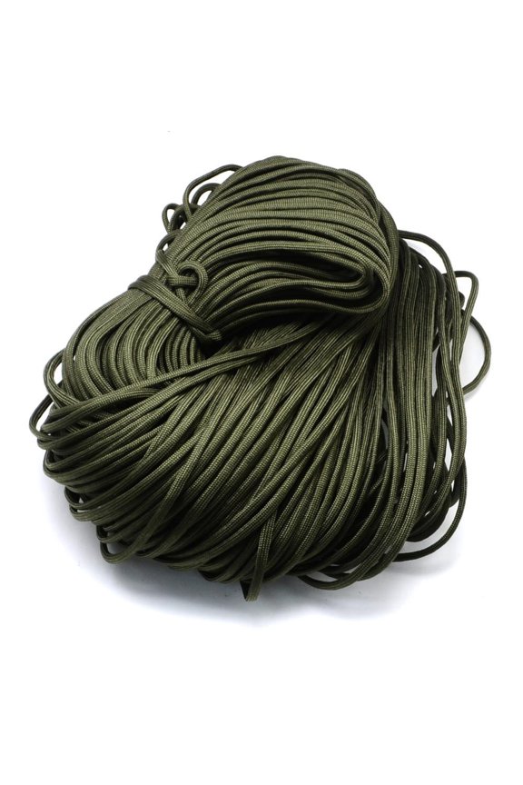 7 Inner Cores Polyester & Spandex Cord Ropes Solid color for Rope Bracelets Making Dark Olive Green 4~5mm 109.36 yards(100m)/bundle 420~500g/bundle
