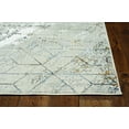 thumbnail image 1 of 7' Ivory Machine Woven Abstract Geometric Indoor Runner Rug, 1 of 3