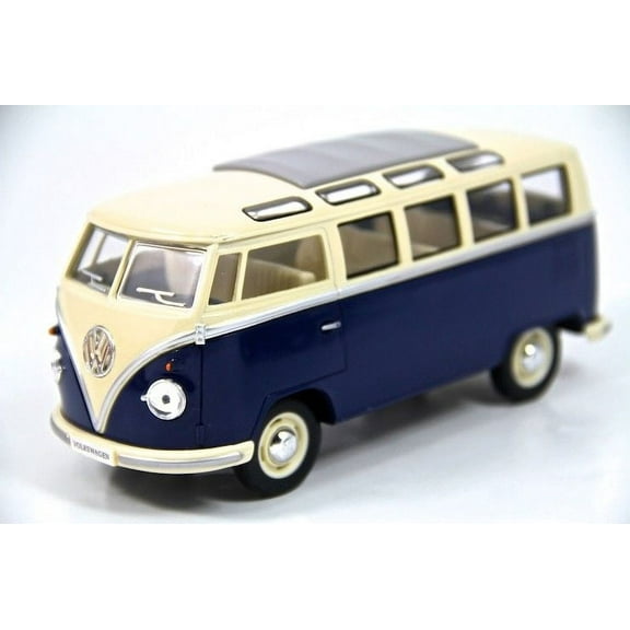 7" Kinsmart 1962 VW Volkswagen Bus Diecast Model Toy Car Van 1:24 Blue