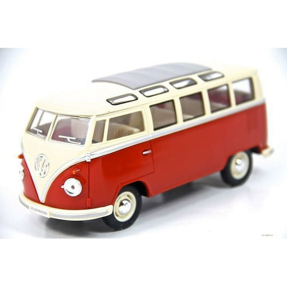 7" Kinsmart 1962 VW Volkswagen Bus Diecast Model Toy Car Van 1:24 Orange
