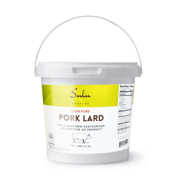 7 LBS Pork Lard-All Purpose-Keto-Paleo Friendly