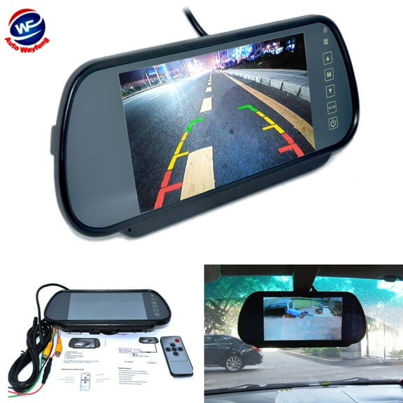 7" LCD TFT Color Screen Auto Car Reverse Parking Rear View Backup Mirror Monitor