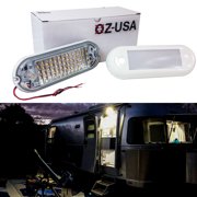 7" LED Dome Light Dimmer Fixture Touch Switch Interior Exterior for RV Motorhome Camper Van Semi Truck Travel Trailer Boat Aircraft