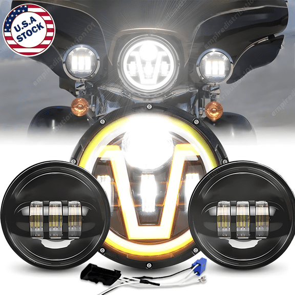 7" LED Headlight Passing Lights for Harley-Davidson Electra Glide Ultra Classic