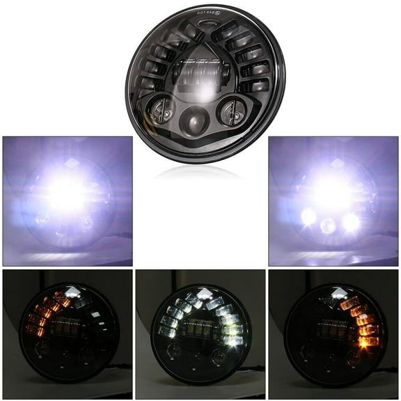 7" LED Motorcycle Truck Auto Headlight For Cruiser Chopper Bobber Street Bike