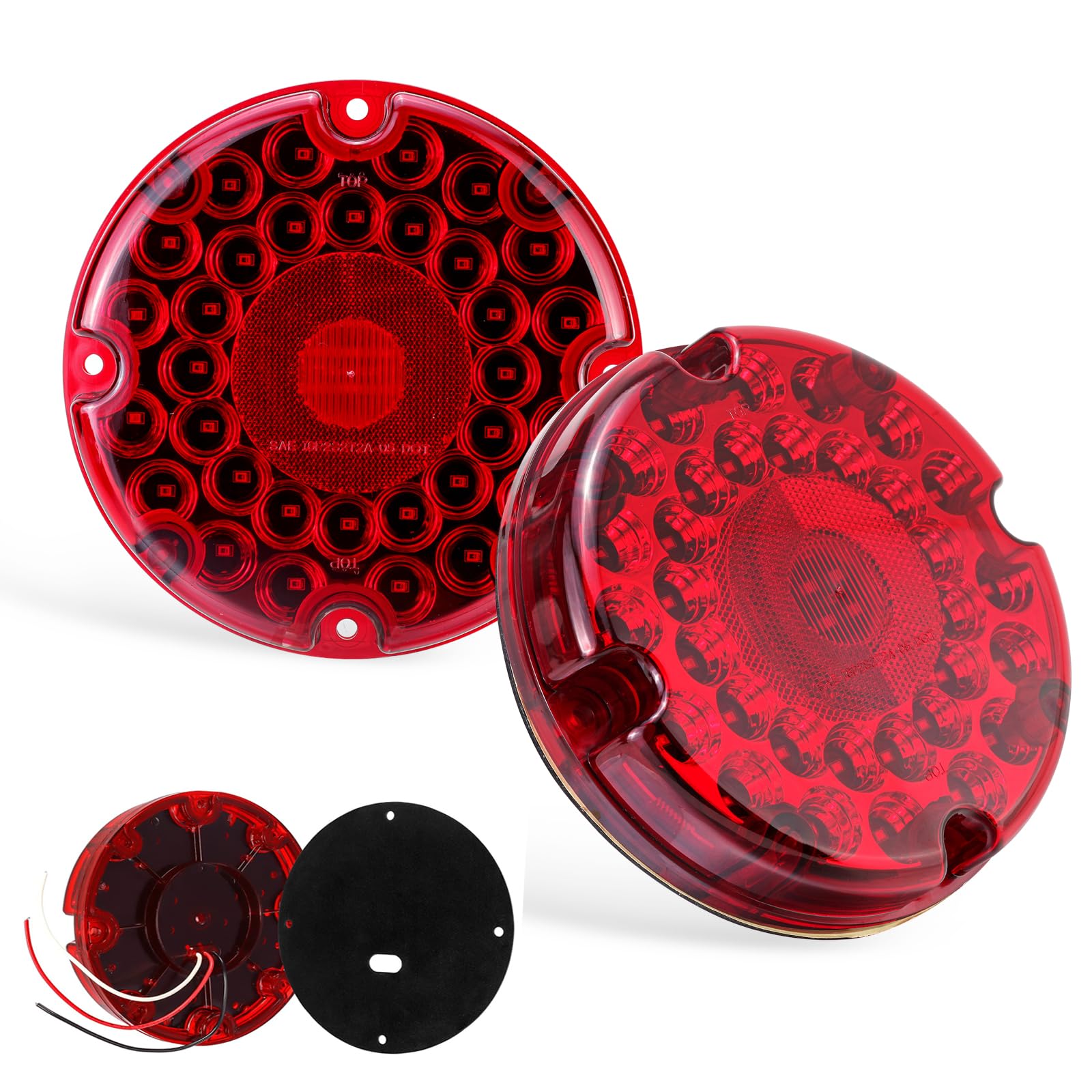 7" LED Tail Light, YPF5 36 LED 7 in Round Tail Lights, Bus LED Lights