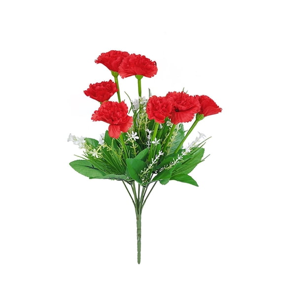 7 Large Blooms Artificial Carnations with Leaves,12.99" Fake Carnation Flowers for Wedding,Home Party Table Centerpiece Decorations Floral Arrangements