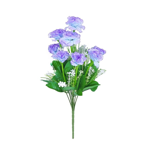 7 Large Blooms Artificial Carnations with Leaves,12.99" Fake Carnation Flowers for Wedding,Home Party Table Centerpiece Decorations Floral Arrangements