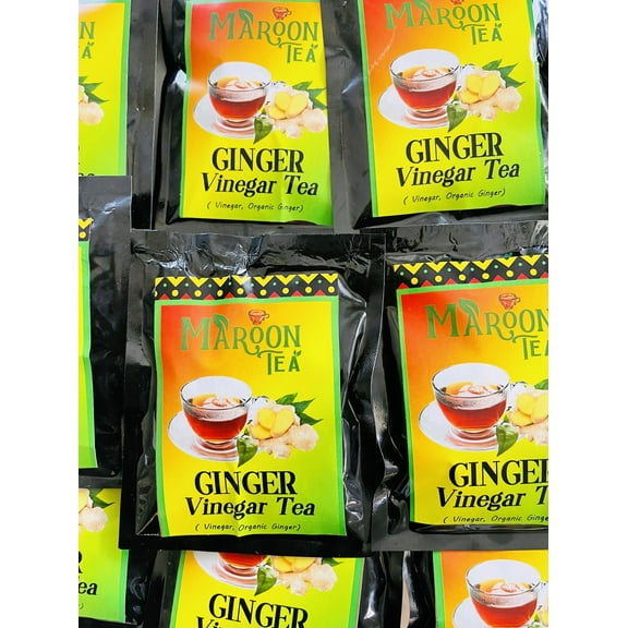 7 Large Packs Organic Ginger Lemon Vinegar Liquid Tea