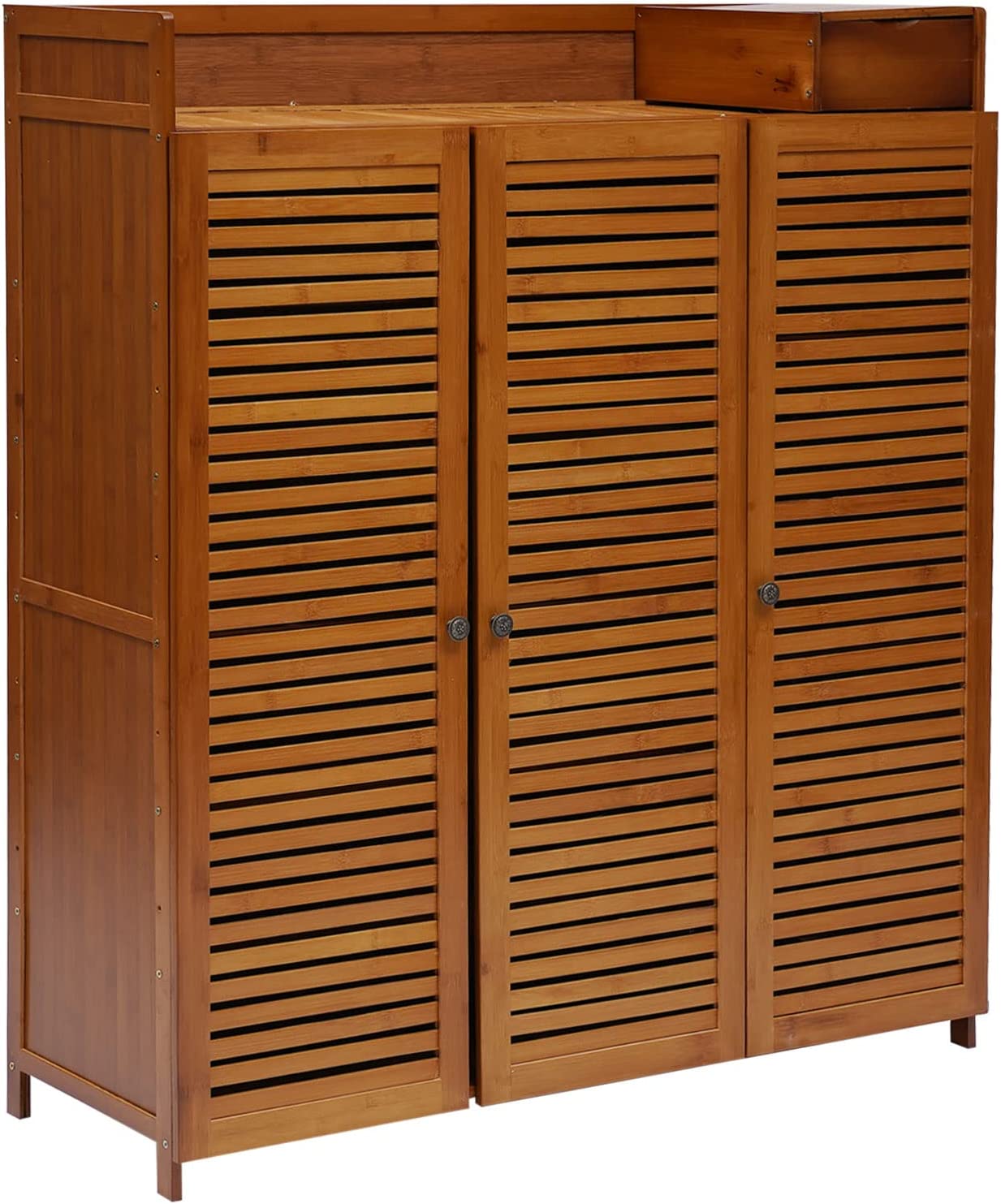 7-Layer Bamboo Shoe Storage Rack, Multi-Functional Freestanding Shoe ...