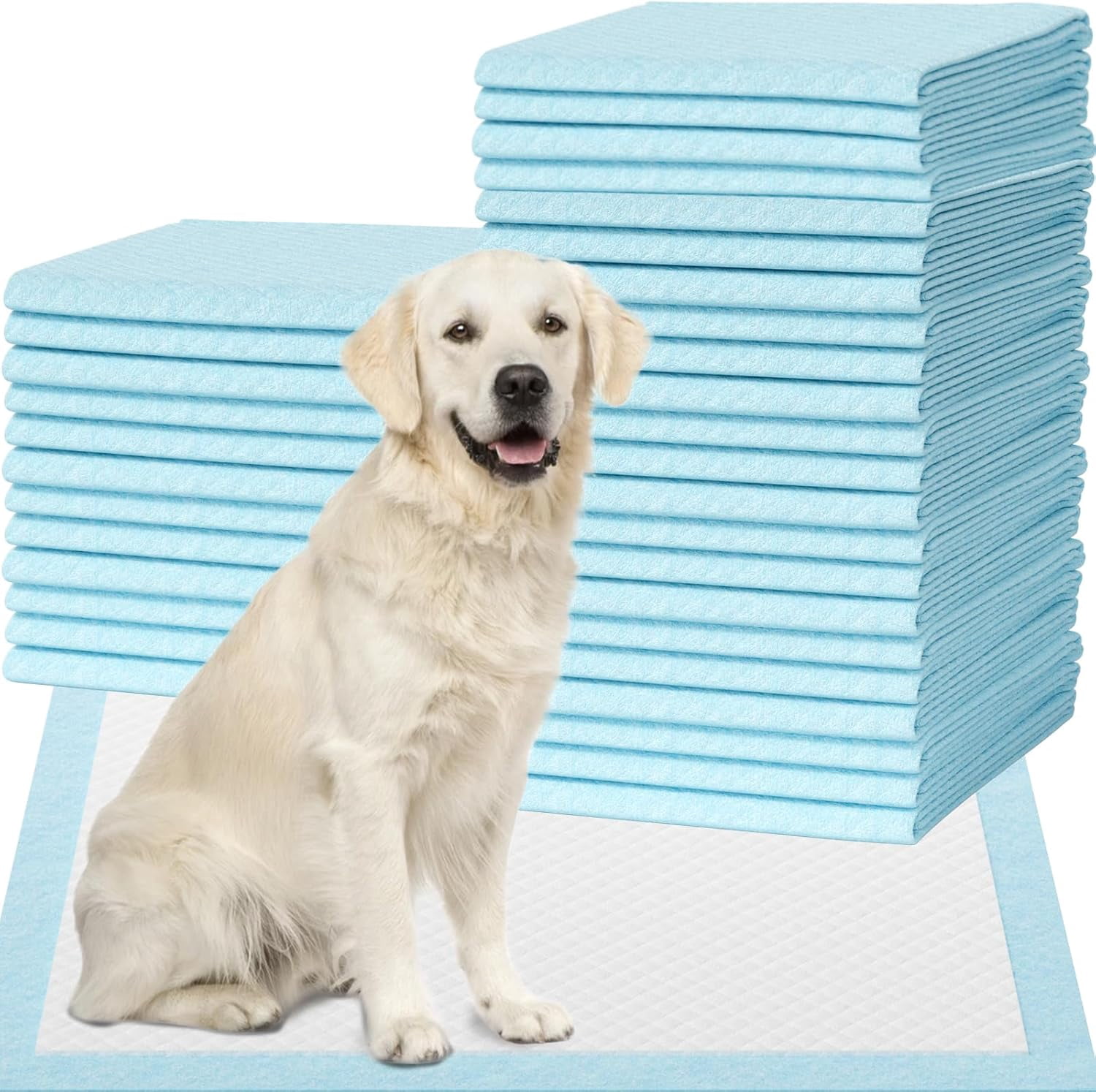 7 Layer Dog Pads 30x28 Inch, 30 Count - Super Absorbent Dog Pee Pads Extra Large, Tear-Resistant Thick Disposable Training Pads for Dogs & Cats
