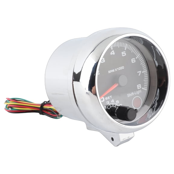 7 Led Colors Background Light 3.75'' Car Universal Black Tachometer Gauge Blue Inter Shift Light