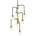 thumbnail image 1 of 7 Light Chandelier Frame Finish Matte Black + Foundry Brass, 1 of 7