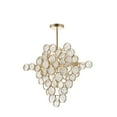 thumbnail image 1 of 7 Light Chandelier with Gold Leaf Finish, 1 of 2