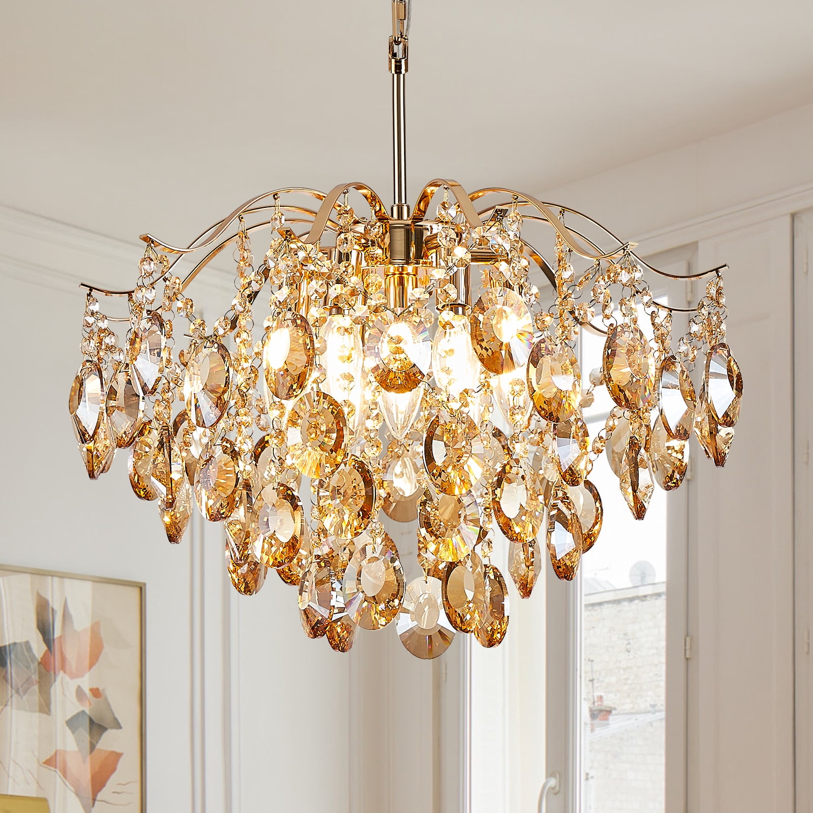 Amber Grass Chandelier アンバーシャンデリア Amber Grass Chandelier 5灯