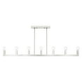 thumbnail image 1 of 7 Light Linear Chandelier in Mid Century Modern Style 16.5 inches Wide By 16.5 inches High Bailey Street Home 218-Bel-4188760, 1 of 1