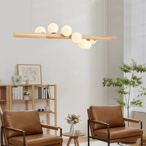 7 Head Pendant Light Linear Glass Bubble Ceiling Light Suspension Lamp Fixture