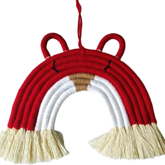 7 Lines Macrame Tapestry Rainbow for Cat Handmade Woven Wall Hanging Ornaments