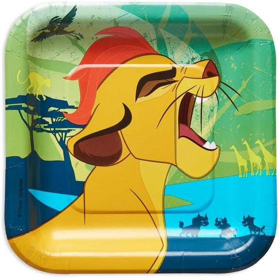 7" Lion Guard Square Paper Party Plate, 8ct