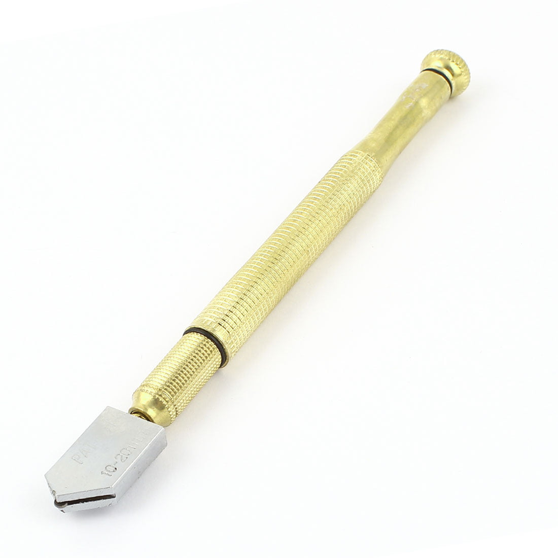 uxcell Glass Cutter 10mm-20mm, Pencil Style Oil Feed Carbide Tip Golden  Metal Handle for Glass Tiles Mirror Cutting