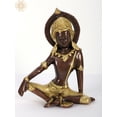 thumbnail image 1 of 7" Lord Indra Brass Sculpture | Handmade | Made In India, 1 of 4