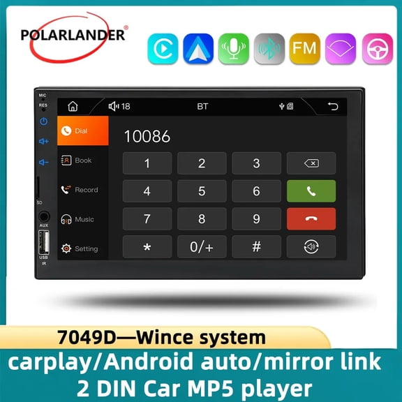 7'' MP5 Player FM/USB/AUX/TF MirrorLink Car Stereo auto Multimedia CARPLAY/Android Auto Car RadioTouch Screen Car Audio