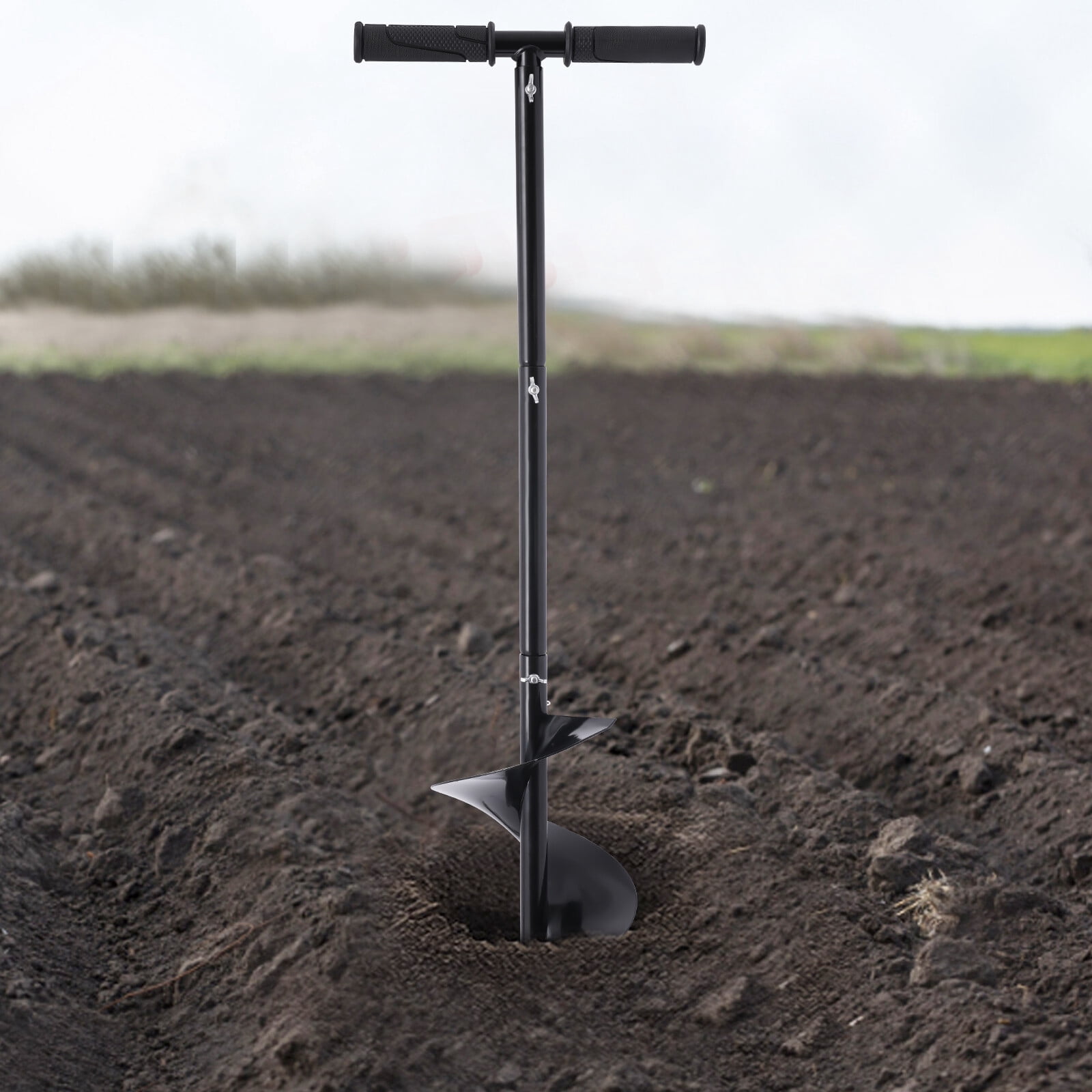 7" Manual Fence Post Hole Auger Hand Drill Earth Auger Post Hole Digger ...
