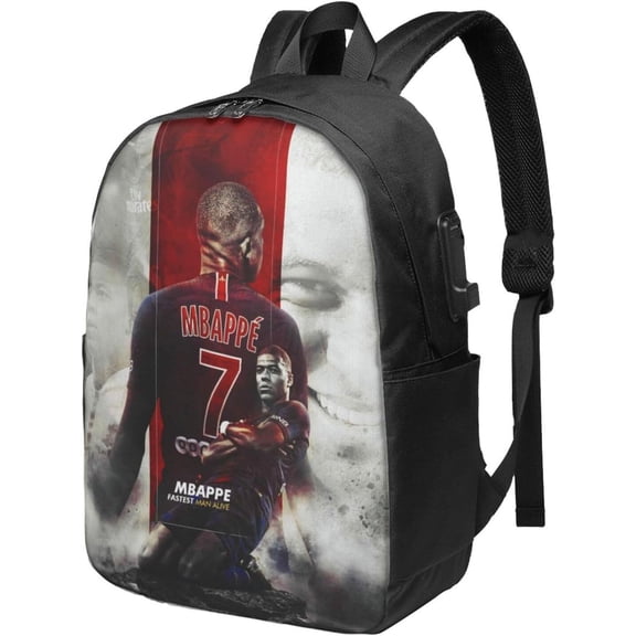 #7 Mbappe #10 Backpacks Bag Laptop Bag Bookbag Usb Backpack 17 Inch For Daily