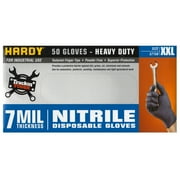 7 Mil XXL Extra Extra Large Nitrile Gloves Box of 50 Heavy Duty for Industrial Use Powder & Latex Free