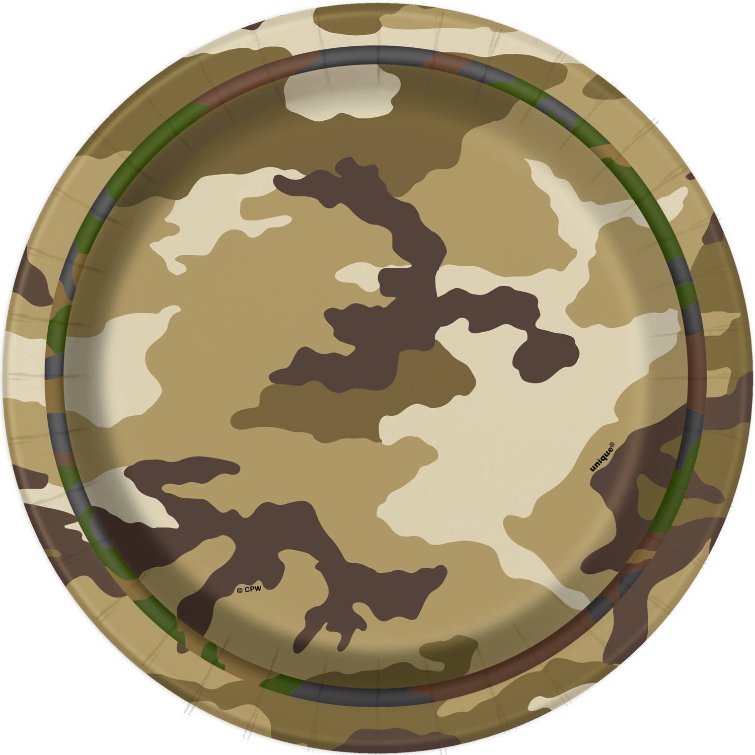 7" Military Camo Party Plates, 8ct