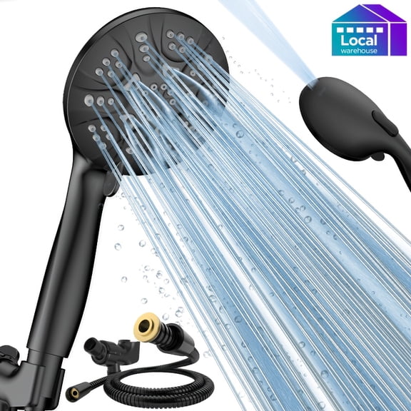 7-Mode High-Pressure Handheld Shower Head Set, Premium Shower Head with Extended Stainless Steel Hose Adjustable Bracket, Easy Install, Ideal for Bathroom, Tub Pet Cleaning