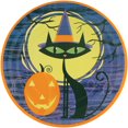 thumbnail image 1 of 7" Moon Cat Halloween Paper Dessert Plates, 8ct, 1 of 1