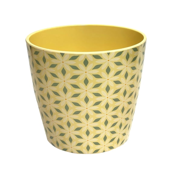 7 Mosaic Round Self-Watering Bamboo Pot Eco-Friendly, Plastic-Free, & Biodegradable Planter with Reservoir