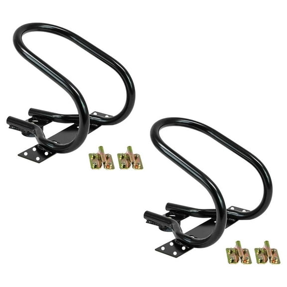 7" Motorcycle Wheel Chock Steel for E-Track/X-Track System - Black (2 Pack)