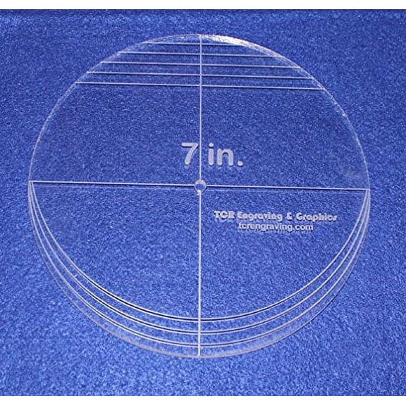 7" Multi Circle - No Seam ~ 1/4" Thick - Long Arm -Multi Use