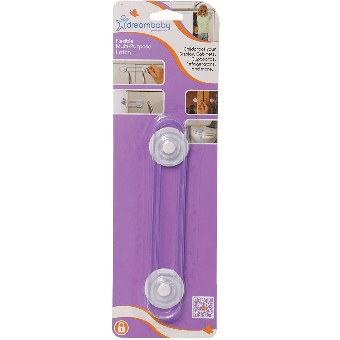 7 in Multi Purpose Childproof Latch, Flexible Safety Lock for Cabinets, Toilets, Fridges, Adjustable Strap, Sleek Design, Prevents Access to Hazards, Easy to Apply, Home Safety Essential, Clear