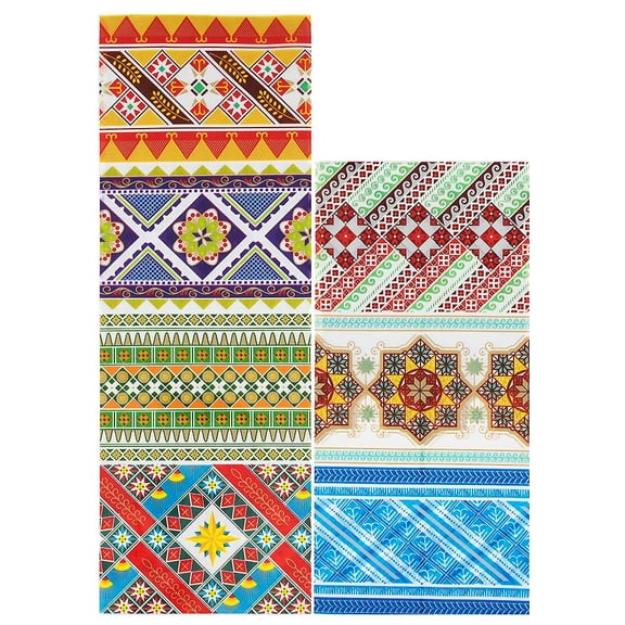 7 & Folk Patterns Ukrainian Easter Egg Decorating Wraps Heat Shrink Sleeves