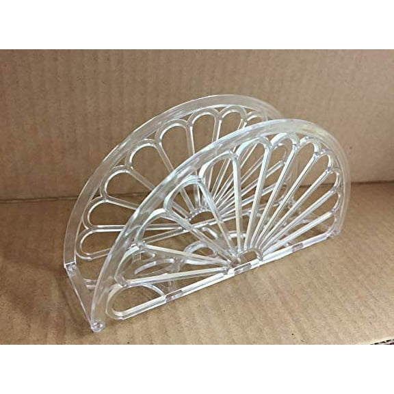 7" Napkin Holder - Fan Design 12 Pieces / Clear